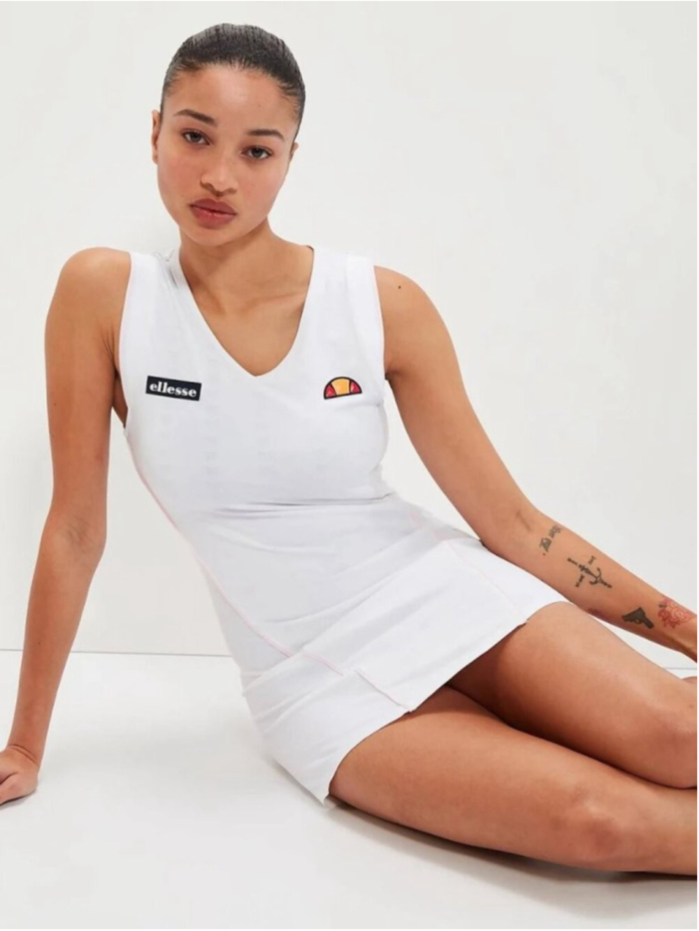 NEW Ellesse Ranaldi White Sleeveless Tennis Dress Size 8/EU 40